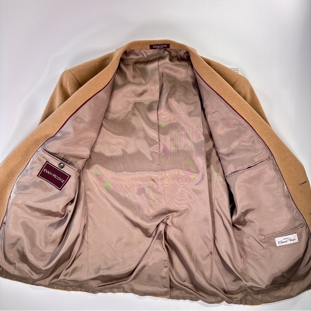 Evan Picone Men’s Camel Hair Sport Coat 44 Short USA - Picture 6 of 16